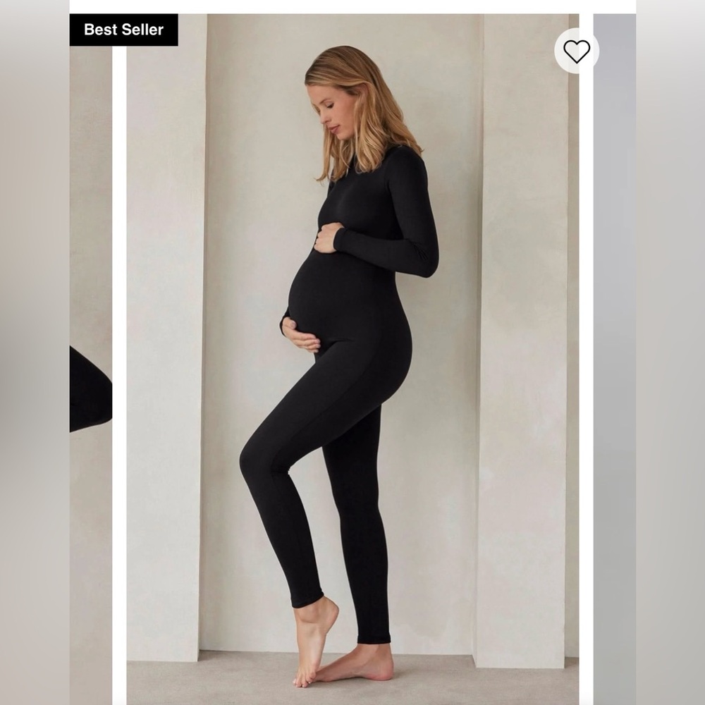 Bumpsuit Black Long Sleeve Jumpsuit (maternity)